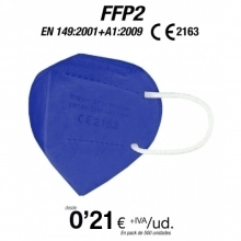 Pack 500 uds FFP2 Color Azul Electrico