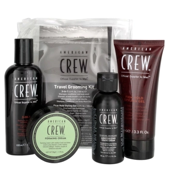 Set American Crew Travel Grooming Kit 4 productos + Bolsita