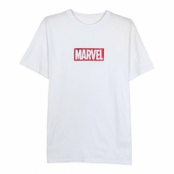 Camiseta de Manga Corta Hombre Marvel Blanco