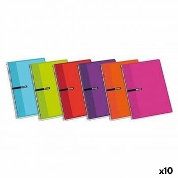 Cuaderno ENRI Tapa blanda 21,5 x 15,5 cm 80 Hojas (10 Unidades)